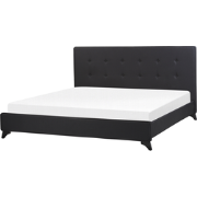 AMBASSADOR - Tweepersoonsbed - Donkerhout - 180 x 200 cm - Chenille