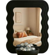 MISOU Wandspiegel - Organische Vorm - Wavy Spiegel - Reliëf - Badkamer...