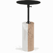 Bijzettafeltje met marmeren voet D23 cm - ERNEST