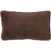 Dutch Decor ZAYA - Sierkussen 30x50 cm - bontlook - effen kleur - Choc...