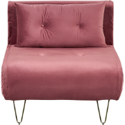 VESTFOLD - Slaapbank - Roze - Fluweel