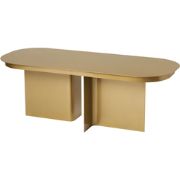 Salontafel met afgerond blad en 2 poten L120 cm - ALMA
