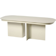 Salontafel met afgerond blad en 2 poten L120 cm - ALMA