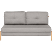 EDLAND  - Slaapbank - Lichtgrijs - Polyester