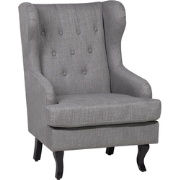 ALTA - Chesterfield fauteuil - Grijs - Polyester