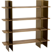 Rek met metalen frame en planken in eikenlook L120 cm - KATE