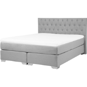 DUCHESS - Boxspring - Lichtgrijs - 160 x 200 cm - Polyester