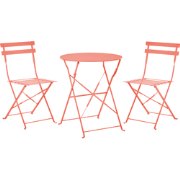 FIORI - Bistroset voor 2 - Koraalrood - Staal