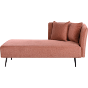 RIOM - Chaise longue - Rood - Rechtszijdig - Stof