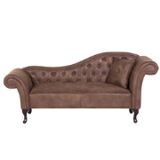 LATTES - Chaise longue - Lichtbruin - Rechterzijde - Kunstsuède