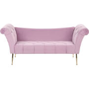NANTILLY - Chaise longue - Lichtviolet - Symmetrisch - Fluweel