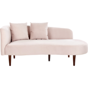 CHAUMONT - Chaise longue - Pastelroze - Rechterzijde -  Fluweel