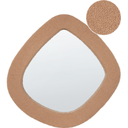 EPIRY - Wandspiegel - Lichtbruin - 79 x 80 cm - Bouclé