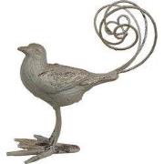 Clayre & Eef Decoratie Beeld Vogel Groen IJzer
