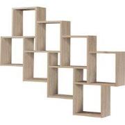 Wandplank met 11 zwevende compartimenten - Laurio