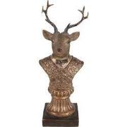 Clayre & Eef Decoratie Beeld Hert Bruin Polyresin