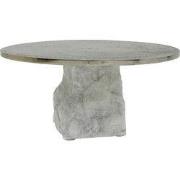 PTMD Nimo Antieke Kandelaar - H13 x Ø25 cm - Marmer - Wit