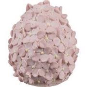 Clayre & Eef Decoratie Beeld Ei Roze Kunststof Bloemen