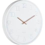 Wandklok Calma - Mat wit - 3.8x30x30cm