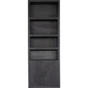 Wandkast Zwart - Mangohout - 80x220cm - Kast Xander - Giga Meubel