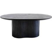 Salontafel Zwart Mangohout - Ovaal - 90x60x35cm - Ava