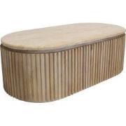 Salontafel Travertin - Naturel Mangohout - 120x60x40cm - Sven