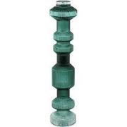 PTMD Kandelaar Galinda - 13x13x60 cm - Glas - Groen