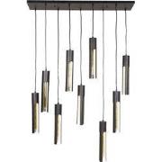Hanglamp Zwart Metaal - 9-Lichts - 100x18x150cm