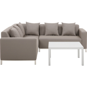 BELIZE - Loungeset voor 5 - Taupe - Polyester