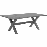 CASCAIS  - Tuintafel - Grijs - 105 x 200 cm - Aluminium