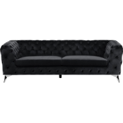 SOTRA - Chesterfield bank - Zwart - Fluweel