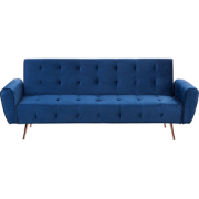 SELNES  - Slaapbank 3-zits - Marineblauw - Fluweel