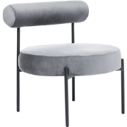 ALPHA - Fauteuil - Grijs - Fluweel