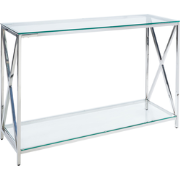 AUDET - Sidetable - Zilver - Veiligheidsglas
