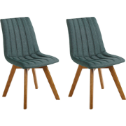 CALGARY - Eetkamerstoel set van 2 - Groen - Polyester