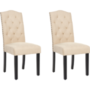 SHIRLEY - Eetkamerstoel - Zandbeige  - Polyester