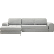 KIRUNA - Hoekbank - Lichtgrijs - Rechterzijde - 290 cm - Polyester