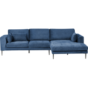 FLAM - Hoekbank - Blauw - Linkszijdig - Polyester
