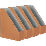 SUMER - Documentenmanden set van 4 - Goudbruin - Kunstleer