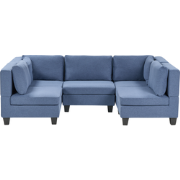 UNSTAD - Modulaire bank - Blauw - 5-zits -  Polyester