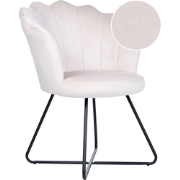 LOVELOCK - Fauteuil - Gebroken wit - Fluweel