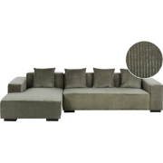LUNGO - Hoekbank - Groen - Rechterzijde - 285 cm - Corduroy