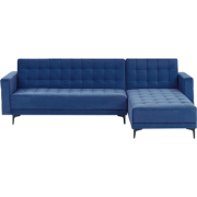 ABERDEEN - Hoekbank - Blauw - Linkszijdig - Fluweel
