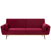EINA  - Slaapbank 3-zits - Bordeaux - Fluweel