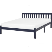 FLORAC  - Tweepersoonsbed - Marineblauw - 160 x 200 cm - Dennenhout