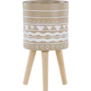 MILINA - Plantenbak - Beige - 30 cm - Magnesiumoxide