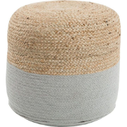 DALAMA  - Poef - Lichtgrijs - 46 cm - Katoen