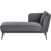 ARTHEZE - Chaise longue - Donkergrijs - Rechtszijdig - Polyester