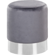 BRIGITTE - Poef - Grijs - Fluweel