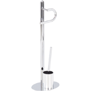 SARTO - Toiletrol en borstelhouder - Zilver - Staal